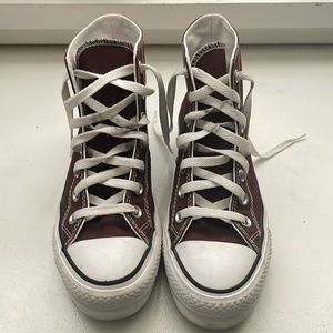 Brown Custom Platform Converse Woman’s 6